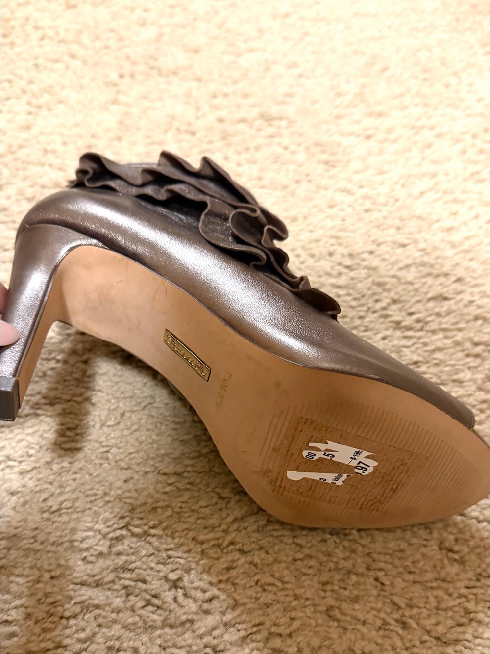Grey high heels, 4 inches, Louise et Cie